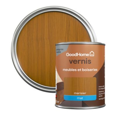 Vernis meubles et boiseries GoodHome mat merisier 250 ml