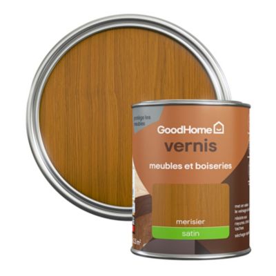 Vernis meubles et boiseries GoodHome satin merisier 250 ml