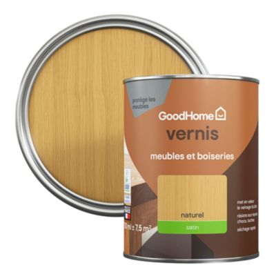 Vernis meubles et boiseries GoodHome satin naturel 750 ml