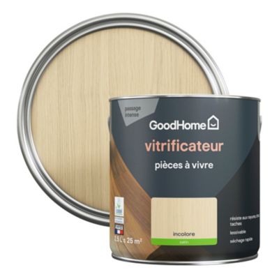 Vitrificateur pièces à vivre GoodHome incolore satin 2,5L