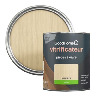 Vitrificateur pièces à vivre GoodHome incolore satin 750 ml