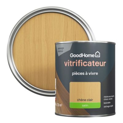 Vitrificateur pièces à vivre GoodHome chêne clair satin 750 ml