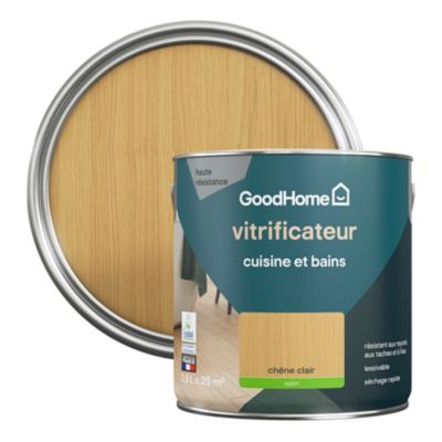 Vitrificateur cuisine et bains GoodHome satin chêne clair 2,5L