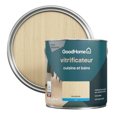 Vitrificateur cuisine et bains GoodHome mat incolore 2,5L