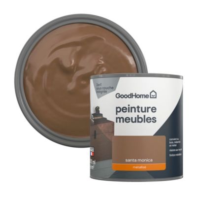Peinture pour meubles bois, mélaminé et métal GoodHome satin Cuivre Santa Monica 500ml