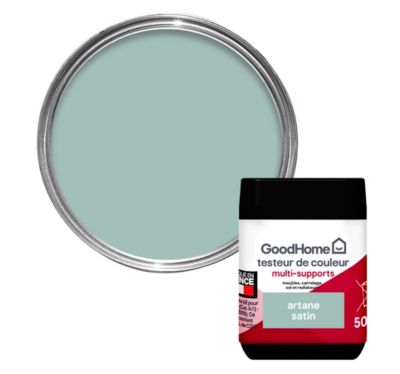 Peinture multisupport multi-matériaux GoodHome satin vert Artane 70ml