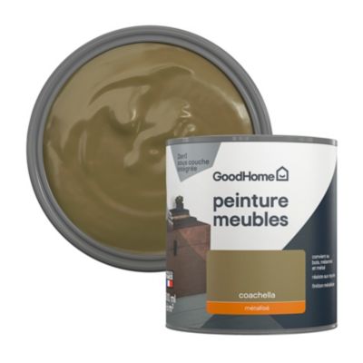 Peinture pour meubles bois, mélaminé et métal GoodHome satin or Coachella 500ml