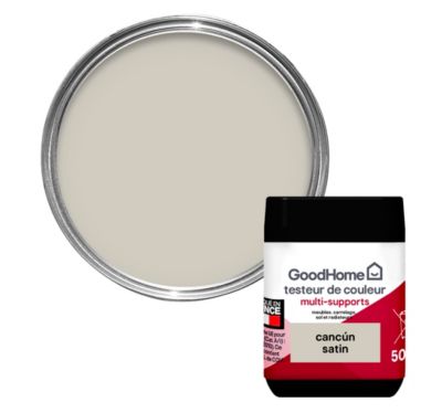 Peinture multisupport multi-matériaux GoodHome satin beige Cancún 50ml