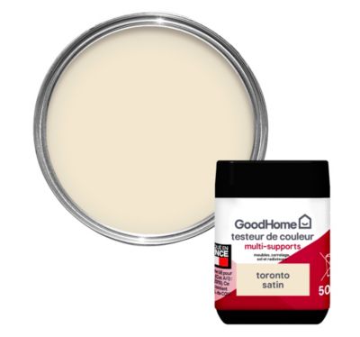 Peinture multisupport multi-matériaux GoodHome satin Jaune Toronto 50ml