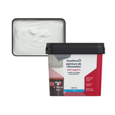 Peinture multisupport multi-matériaux GoodHome mat blanc Alberta 750ml