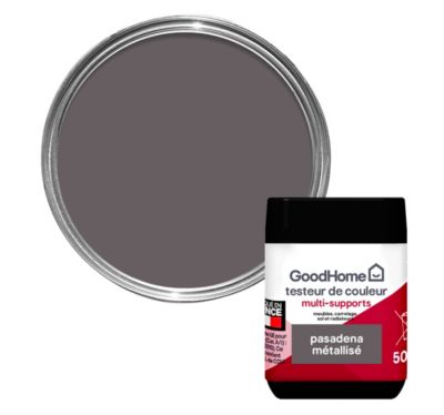 Peinture multisupport multi-matériaux GoodHome brillant gris Pasadena 50ml
