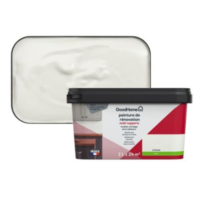 Peinture multisupport multi-matériaux GoodHome satin crème Ottawa 2L