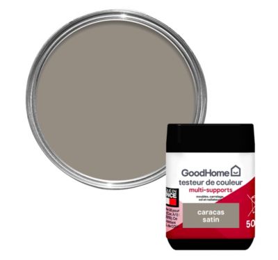 Peinture multisupport multi-matériaux GoodHome satin marron Caracas 70ml