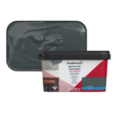 Peinture multisupport multi-matériaux GoodHome mat gris Princeton 2L