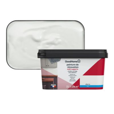 Peinture multisupport multi-matériaux GoodHome mat blanc Alberta 2L