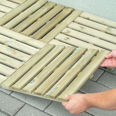 Dalle Ranco en pin vert L.40 x l.40 cm