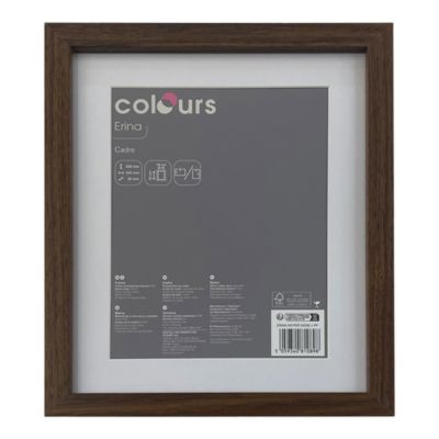 Cadre Erina noyer Colours l.24 x H.30 cm