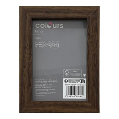 Cadre Erina noyer Colours l.10 x H.15 cm