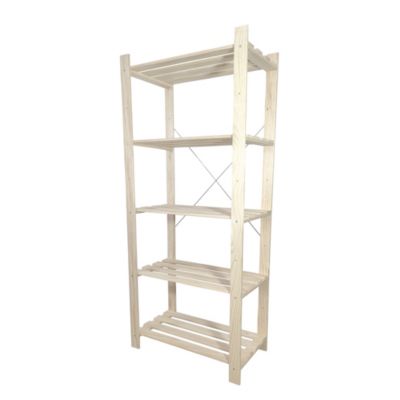 Étagère de garage en bois Symbios 5 tablettes L. 75 x H. 170 x P. 40 cm