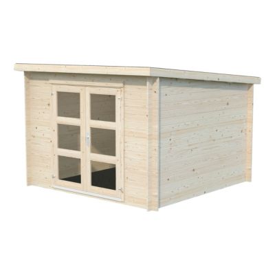 Abri de jardin Klikstrom Belaïa bois naturel surface totale 9,6m²
