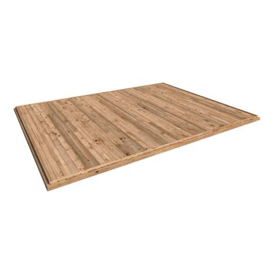 Plancher bois traité autoclave pour Abri de jardin Klikstrom Taman monopente de surface intérieure d