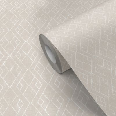 Papier peint vinyle intissé Kohev GoodHome géométrique beige L. 10,05m x l. 0,53m