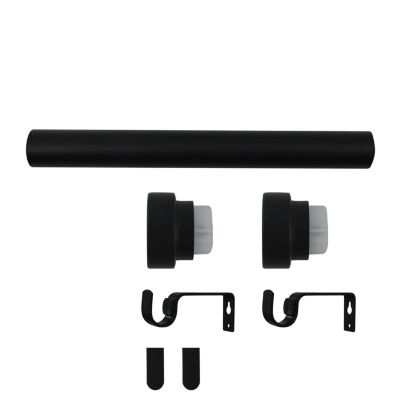 Kit de tringle à rideau extensible Araxos GoodHome L.120/210 cm ?25/28cm noir