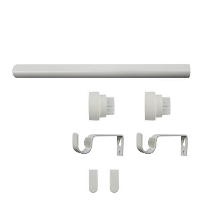 Kit de tringle à rideau extensible Anafi GoodHome L.200/300 cm ?25/28cm blanc