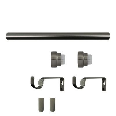 Kit de tringle à rideau extensible Athens GoodHome L.120/210 cm ?25/28cm chrome