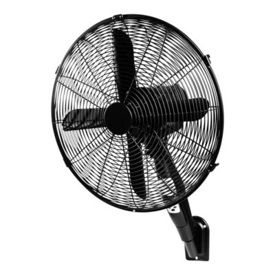 Ventilateur mural en métal et plastique couleur noir Ø 40 cm 60 W