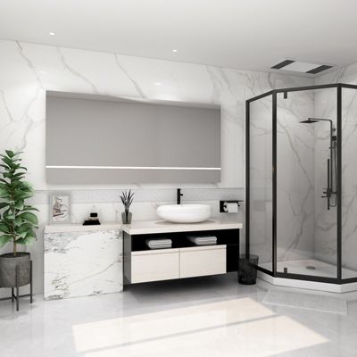 Mosaïque Shannon blanc 6,5 x 30 cm GoodHome