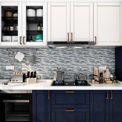 Mosaïque Foxe bleu 30 x 30 cm GoodHome