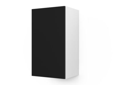 Meuble haut de cuisine avec 1 porte GoodHome Stevia noir L. 40 x H. 72 cm - Goodhome