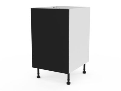 Meuble bas de cuisine avec 1 porte GoodHome Stevia noir L. 50 x H. 72 cm - Goodhome