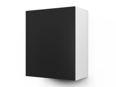 Meuble haut de cuisine avec 1 porte GoodHome Stevia noir L. 60 x H. 72 cm - Goodhome