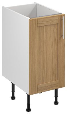 Meuble bas de cuisine avec 1 porte GoodHome Verbena chêne massif L. 40 x H. 72 cm - Goodhome