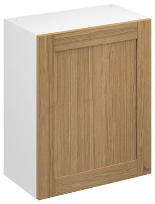 Meuble haut de cuisine avec 1 porte GoodHome Verbena chêne massif L. 50 x H. 72 cm - Goodhome