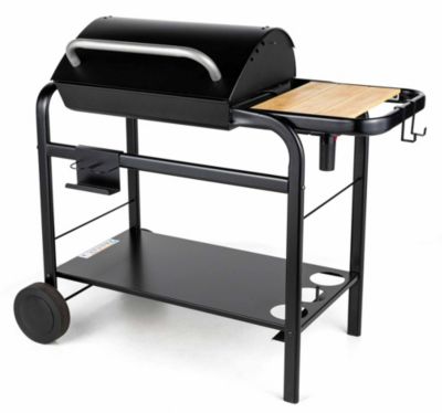 Barbecue charbon de bois Jaffa Somagic acier noir