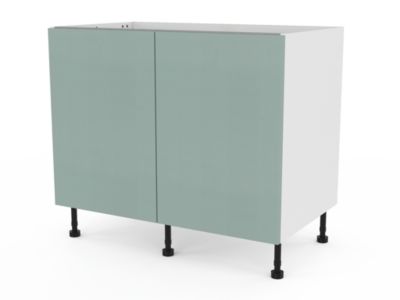 Meuble bas de cuisine avec 2 portes GoodHome Stevia vert L. 100 x H. 72 cm - Goodhome