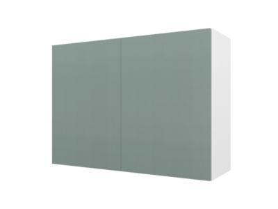 Meuble haut de cuisine avec 2 portes GoodHome Stevia vert L. 100 x H. 72 cm - Goodhome