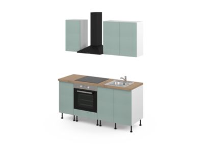 Cuisine complète GoodHome Stevia vert sans électroménager - Goodhome