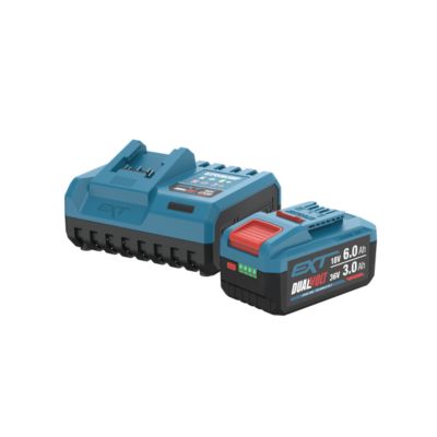 Pack batterie Erbauer EXT bitension 18/36V 6/3Ah + chargeur rapide 12A