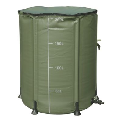 Récupérateur d'eau de pluie 200L Verve coloris vert 0.60 x H.70 cm