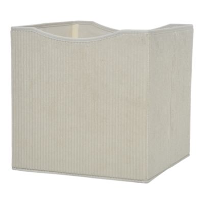 Boîte de rangement carrée en velours Mixxit coloris beige