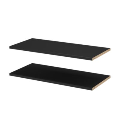 2 tablettes noirs GoodHome Atomia L. 71,4 x P. 33,2 cm