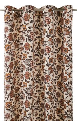 Rideau imprimé fleurs roses Miekki GoodHome l.140 x H.260cm