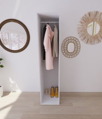 Dressing blanc avec penderie GoodHome Atomia H. 225 x L. 50 x P. 58 cm - Goodhome