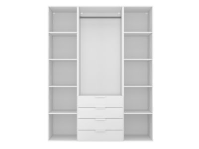 Dressing blanc 4 tiroirs GoodHome Atomia H. 225 x L. 175 x P. 58 cm - Goodhome