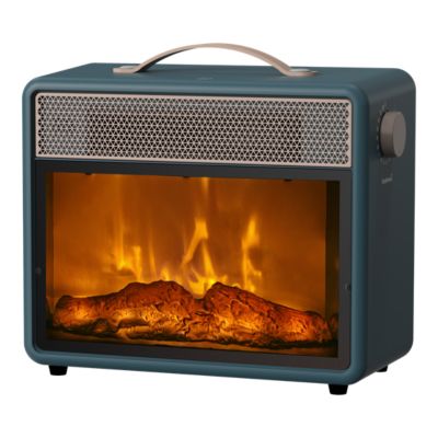 Cheminée électrique mobile GoodHome HB18-23BMC 1800W rétro verte