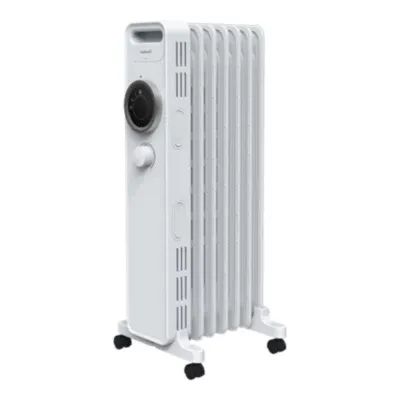 Radiateur à  bain d'huile 1500 W  pour 15 m²  blanc  l.27 x P.24 x H.64 cm  GoodHome TekapoÂ NY1507-24M